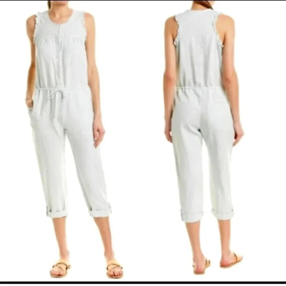 On the road ruffled linen jumpsuit